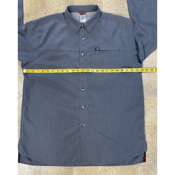 The North Face ATH6 Button Front Quick Dry Long Sleeve Gray Shirt Men’s Large - Picture 5 of 15